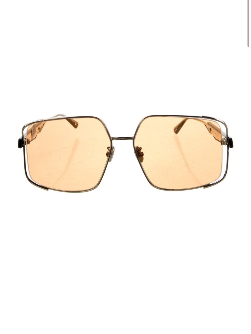 Dior Women’s Gold Frame Sunglasses with Amber Gradient Lenses - Picture 2 of 2
